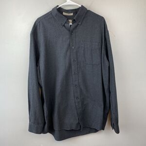 LL Bean‎ Shirt Mens XL Gray Wicked Good Flannel Houndstooth 298276